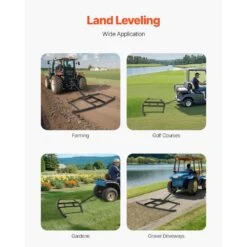 Driveway Drag 76.57 In. Width Tow Behind Drag Harrow Q235 Steel Driveway Grader With Adjustable Bars -Vevor vevor landscaping rakes qypqyp74inch4bo1zv0 fa 1000