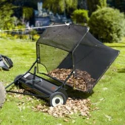 42 In. Lawn Sweeper Tow Behind, 12 Cu. Ft. Large Pull Behind Grass Sweeper, 15 In. Edger Heavy Duty Leaf Grass Collector -Vevor vevor lawn sweepers tcscpqsqhs12e5utuv0 31 1000