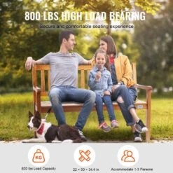 Outdoor Bench, 50 In.es Wood Garden Bench For Outdoors, Outdoor Garden Park Bench With Backrest And Armrests -Vevor vevor outdoor benches gyzymz50yc00q2q8nv0 4f 1000