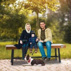 Outdoor Bench, 63 In. Wood Garden Bench With Metal Leg For Outdoors, Outdoor Garden Park Bench, 500 Lbs. Load Capacity -Vevor vevor outdoor benches gyzymz63yc00l6dxav0 31 1000