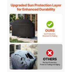 Grill Cover 60 In. BBQ Covers For Outdoor Grills Waterproof Fade Resistant Weather Resistant Heavy Duty 600D Polyester -Vevor vevor outdoor cooking accessories pjpdsklzzrqs363e0v0 fa 1000