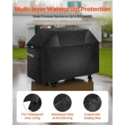 Grill Cover 65 In. BBQ Covers For Outdoor Grills Waterproof Fade Resistant Weather Resistant Heavy Duty Polyester -Vevor vevor outdoor cooking accessories pjpdsklzzrqsicqn5v0 4f 1000