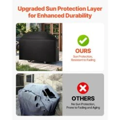 Grill Cover 48 In. BBQ Covers For Outdoor Grills Waterproof Fade Resistant Weather Resistant Heavy Duty Polyester -Vevor vevor outdoor cooking accessories pjpdsklzzrqsr8o03v0 fa 1000