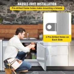 20 In. W X 14 In. H Outdoor Kitchen Doors Horizontal Single BBQ Door Stainless Steel BBQ Access Door -Vevor vevor outdoor kitchen doors 14h 20wbxgcgdkm01v0 44 1000