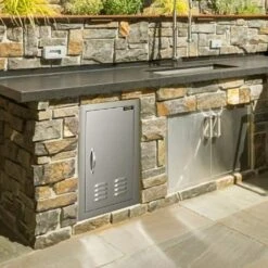 Stainless Steel Grill Door 14 In. W X 20 In. H Single Outdoor Kitchen Access Door For BBQ Island -Vevor vevor outdoor kitchen doors 14x20ycczcgmdtfk1v0 31 1000