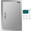 BBQ Access Door 17 In. W X 24 In. H Vertical Single BBQ Door Stainless Steel With Hooks Outdoor Kitchen Doors -Vevor vevor outdoor kitchen doors 17 24bxgcgdkm0001v0 64 1000