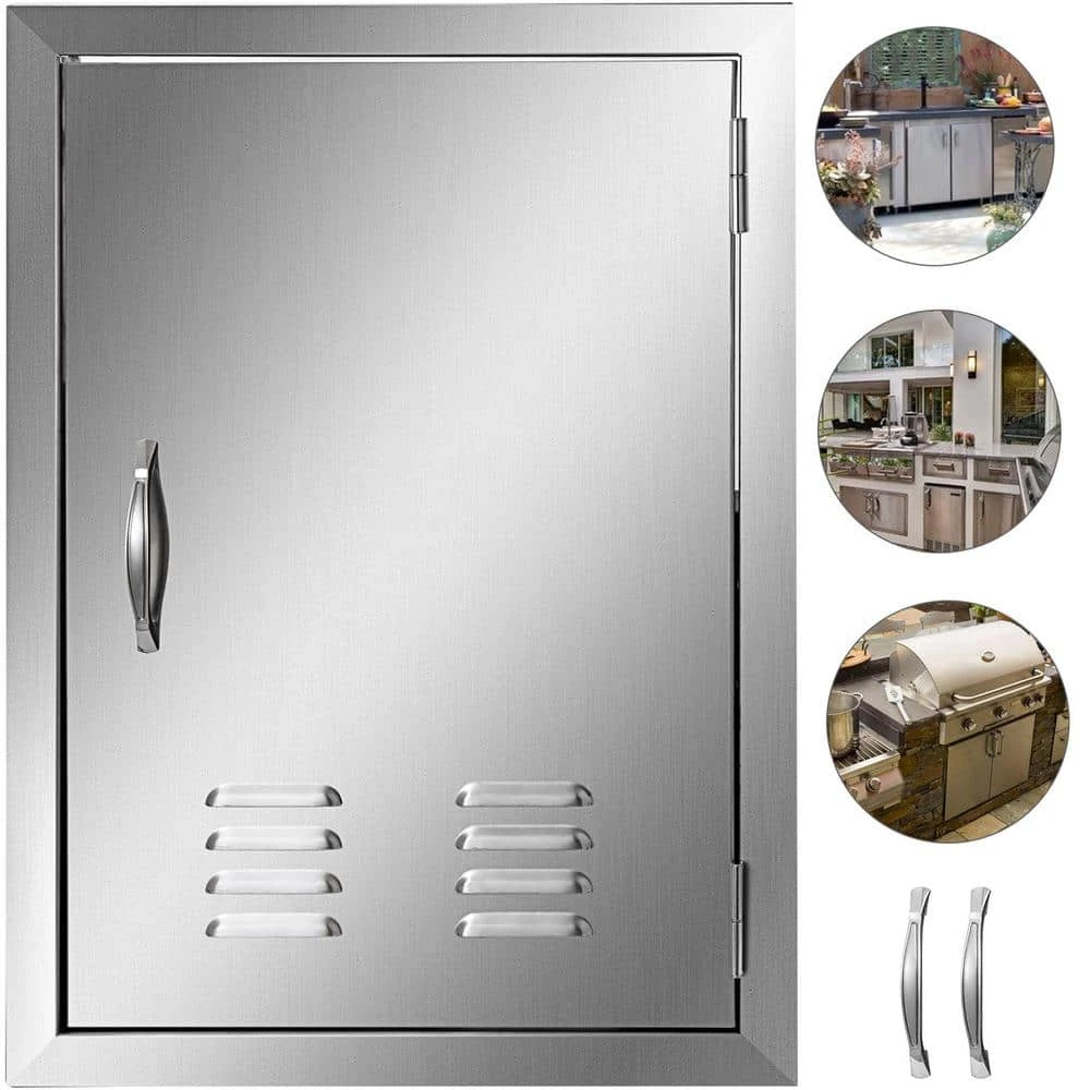 BBQ Access Door 17 In. W X 24 In. H Vertical Island Door With Vents Stainless Steel Single Access Door For BBQ Island 3 BBQ Access Door 17 In. W X 24 In. H Vertical Island Door With Vents Stainless Steel Single Access Door For BBQ Island
