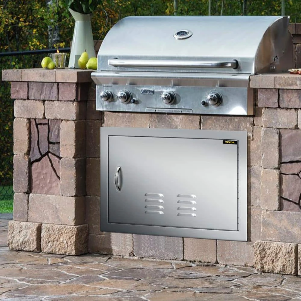 BBQ Access Door 24 In. W X 17 In. H Horizontal Island Door With Vents Stainless Steel Single Access Door 10 BBQ Access Door 24 In. W X 17 In. H Horizontal Island Door With Vents Stainless Steel Single Access Door - Image 8