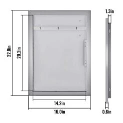 Stainless Steel Outdoor Kitchen Doors 16 In. W X 22 In. H Grill Door Single Access Door For BBQ Island -Vevor vevor outdoor kitchen doors 18ycyjjczdkcgm001v0 76 1000