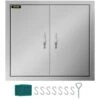 Double Door Outdoor Kitchen Access 26 X 24 In. Wall Construction Stainless Steel Flush Mount For BBQ Island