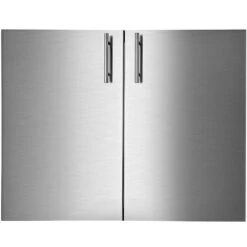 BBQ Access Double Door 30 In. W X 23 In. H BBQ Door Stainless Steel With Storage Shelf Outdoor Kitchen Doors