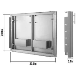 BBQ Access Double Door 30 In. W X 23 In. H BBQ Door Stainless Steel With Storage Shelf Outdoor Kitchen Doors 16 BBQ Access Double Door 30 In. W X 23 In. H BBQ Door Stainless Steel With Storage Shelf Outdoor Kitchen Doors -Vevor vevor outdoor kitchen doors 30ycbxgsjsskmcgm1v0 76 1000