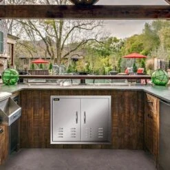 30 In. W X 21 In. H Double Stainless Steel Access Doors With Vents BBQ Grill Doors For Outdoor Use 17 30 In. W X 21 In. H Double Stainless Steel Access Doors With Vents BBQ Grill Doors For Outdoor Use -Vevor vevor outdoor kitchen doors 30ycqrsscgmdtfk01v0 31 1000