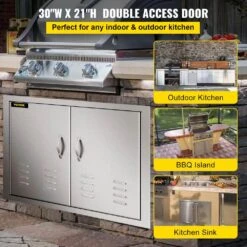 30 In. W X 21 In. H Double Stainless Steel Access Doors With Vents BBQ Grill Doors For Outdoor Use 12 30 In. W X 21 In. H Double Stainless Steel Access Doors With Vents BBQ Grill Doors For Outdoor Use -Vevor vevor outdoor kitchen doors 30ycqrsscgmdtfk01v0 c3 1000