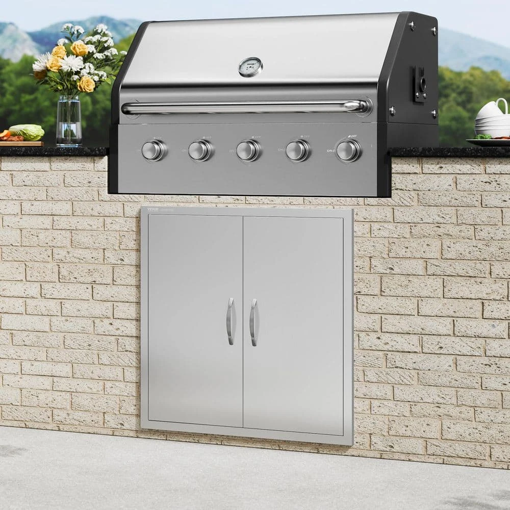 31 In. W X 31 In. H 304 Stainless Steel BBQ Access Door With Paper Towel Holder Outdoor Kitchen Doors For Storage Room 10 31 In. W X 31 In. H 304 Stainless Steel BBQ Access Door With Paper Towel Holder Outdoor Kitchen Doors For Storage Room - Image 8