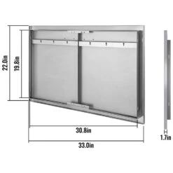 Outdoor Kitchen Door 33 In. W X 22 In. H Grill Doors Stainless Steel BBQ Access Door For Grilling Station -Vevor vevor outdoor kitchen doors 33x22ycskcgm00001v0 76 1000