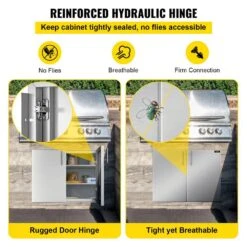 Stainless BBQ Doors 36 In. W X 23 In. H Grill Doors Double Access Door For Outside Cabinet -Vevor vevor outdoor kitchen doors 36ycbxgsjsskmcgm1v0 fa 1000