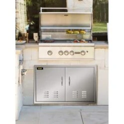 Outdoor Kitchen Doors 36 In. W X 21 In. H Stainless Steel Vented Double BBQ Access Door For BBQ Island -Vevor vevor outdoor kitchen doors 36ycxbkstdcgmdtfkv0 31 1000