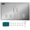 Outdoor Kitchen Doors 36 In. W X 21 In. H Stainless Steel Vented Double BBQ Access Door For BBQ Island