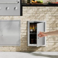 Single Outdoor Kitchen Door 16 In. W X 22 In. H BBQ Access Door Stainless Steel Flush Mount Door Wall Vertical Door -Vevor vevor outdoor kitchen doors dmmbscjm16x2gr6d9v0 31 1000