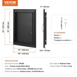 16 In. W X 22 In. H Single Outdoor Kitchen Door BBQ Access Door Cold Plate Flush Mount Door Wall Vertical Door -Vevor vevor outdoor kitchen doors dmmbscjm16x2hchidv0 76 1000