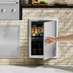 20 In. W X 27 In. H Single Outdoor Kitchen Door BBQ Access Door Stainless Steel Flush Mount Door Wall Vertical Door -Vevor vevor outdoor kitchen doors dmmbscjmys20ijmlfv0 31 1000