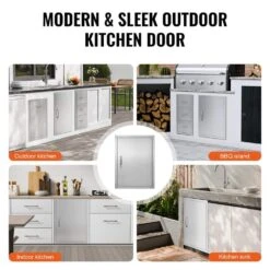 20 In. W X 27 In. H Single Outdoor Kitchen Door BBQ Access Door Stainless Steel Flush Mount Door Wall Vertical Door -Vevor vevor outdoor kitchen doors dmmbscjmys20ijmlfv0 fa 1000