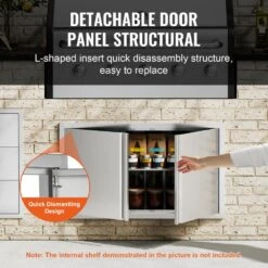 Double Outdoor Kitchen Door 36 In. W X 21 In. H BBQ Access Door Stainless Steel Flush Mount Door With Recessed Handles 13 Double Outdoor Kitchen Door 36 In. W X 21 In. H BBQ Access Door Stainless Steel Flush Mount Door With Recessed Handles -Vevor vevor outdoor kitchen doors smabscjmys36j2tr1v0 1f 1000