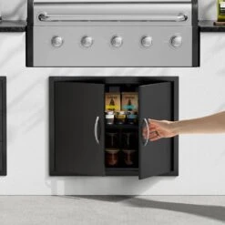 31 In. W X 24 In. H Double Outdoor Kitchen Door BBQ Access Door Cold Plate Flush Mount Door Wall Vertical Door -Vevor vevor outdoor kitchen doors smmbscjmhs31cl51jv0 31 1000