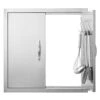 Double Outdoor Kitchen Door 24 In. W X 24 In. H BBQ Access Door Stainless Steel Flush Mount Door
