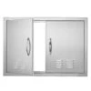 Double Outdoor Kitchen Door 30 In. W X 21 In. H BBQ Access Door Stainless Steel Flush Mount Door Wall Vertical Door -Vevor vevor outdoor kitchen doors smmbscjmys30npmwov0 64 1000