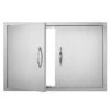 33 In. W X 22 In. H Double Outdoor Kitchen Door BBQ Access Door Stainless Steel Flush Mount Door Wall Vertical Door
