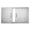 Double Outdoor Kitchen Door 36 In. W X 21 In. H BBQ Access Door Stainless Steel Flush Mount Door With Handles And Vents