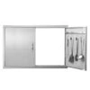 Double Outdoor Kitchen Door 39 In. W X 26 In. H BBQ Access Door Stainless Steel Flush Mount Door Wall Vertical Door -Vevor vevor outdoor kitchen doors smmbscjmys39maf9xv0 64 1000