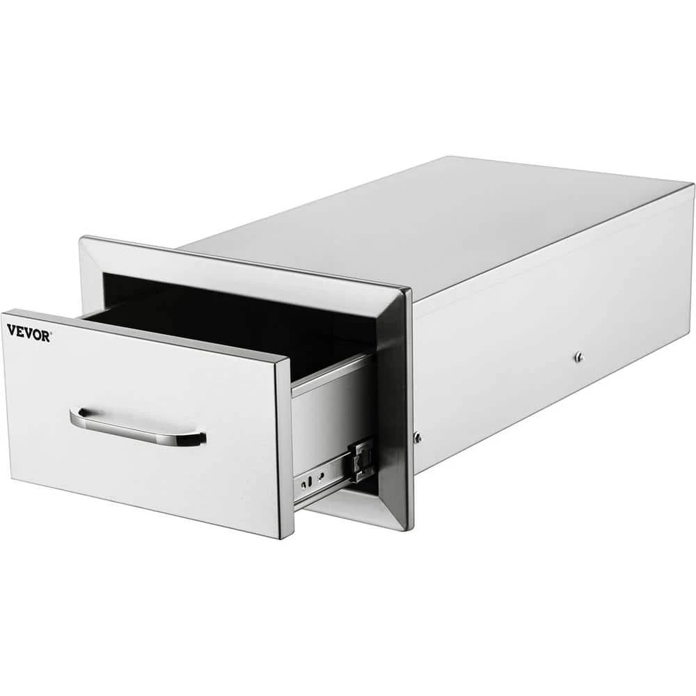 Outdoor Kitchen Drawers 14 In. W X 8.5 In. H X 23 In. D Stainless Steel Flush Mount Double Access Drawers With Handle 3 Outdoor Kitchen Drawers 14 In. W X 8.5 In. H X 23 In. D Stainless Steel Flush Mount Double Access Drawers With Handle