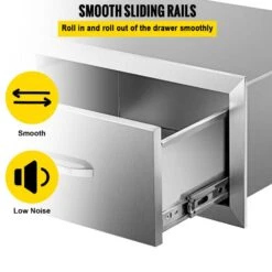 Outdoor Kitchen Drawers 30 In. W X 10 In. H X 20 In. D Double BBQ Access Drawers With Handle BBQ Island Drawers -Vevor vevor outdoor kitchen drawers ctg30x10x20000001v0 44 1000