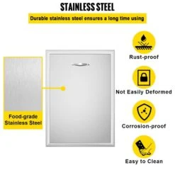 19.7 In. W X 26.5 In. H Outdoor Kitchen Drawers Stainless Steel With Trash Bag Ring Pull Out Access Drawer -Vevor vevor outdoor kitchen drawers ctgljctgdth000001v0 1f 1000