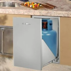 16 In. W X 22 In. H X 16 In. D Outdoor Kitchen Propane Tank Drawer Stainless Steel Propane Tank Drawer With Handle -Vevor vevor outdoor kitchen drawers ctgqgctg000000001v0 31 1000