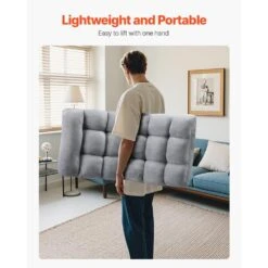 Floor Chair, Recycled Foam Folding Sofa Chair With 14 Adjustable Positions, Floor Chair With Back, Gray Plastic -Vevor vevor outdoor lounge chairs dbyetkwfs000sceo3v0 44 1000