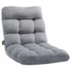 Floor Chair, Recycled Foam Folding Sofa Chair With 14 Adjustable Positions Floor Chair With Back Support Plastic Gray