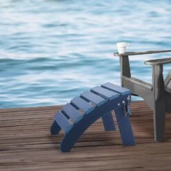 Adirondack Ottoman, 18. 7L X 18. 9W X 13. 8H In. HDPE Plastic Folding Adirondack Ottoman, Weather-Resistant Footrest -Vevor vevor outdoor lounge chairs kzdadldkttqpvxcayv0 31 1000