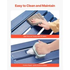 Adirondack Ottoman, 18. 7L X 18. 9W X 13. 8H In. HDPE Plastic Folding Adirondack Ottoman, Weather-Resistant Footrest -Vevor vevor outdoor lounge chairs kzdadldkttqpvxcayv0 fa 1000