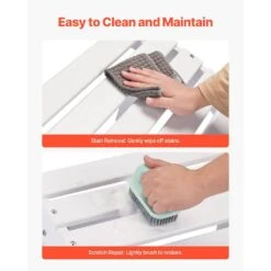 Adirondack Ottoman, 17. 7L X 19. 7W X 13. 8H In. HDPE Plastic Folding Adirondack Ottoman, Weather-Resistant Foot Rest -Vevor vevor outdoor lounge chairs kzdadldkttqpz41h0v0 fa 1000