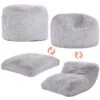 Bean Bag Bed Chair, Gray Plastic Outdoor Rocking Chair With Cushion Guard Gray Cushion From BeanBag To Lounge -Vevor vevor outdoor rocking chairs kzhcrddyfullox8qhv0 64 1000