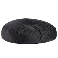 Bean Bag Chair, Plastic, High-Density Foam Filling Round Bean Bag, Outdoor Rocking Chair With Cushion, Black