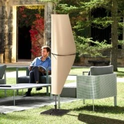 Banana Style Patio Umbrella Cover, Up To 13 Ft. Windproof, 420 D Oxford Cloth, PU Coating 2000, UV Resistant Beige -Vevor vevor outdoor umbrella covers hws420dpu13ftfe64v0 31 1000