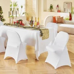 50 PCS Stretch Spandex Folding Chair Covers Universal Fitted Chair Cover Removable Washable Protective Slipcovers, White 17 50 PCS Stretch Spandex Folding Chair Covers Universal Fitted Chair Cover Removable Washable Protective Slipcovers, White -Vevor vevor patio chair covers ytbs50pcsdkqq89vlv0 31 1000