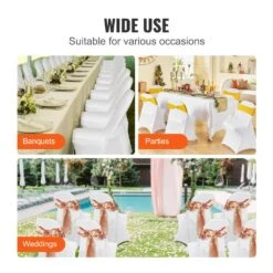50 PCS Stretch Spandex Folding Chair Covers Universal Fitted Chair Cover Removable Washable Protective Slipcovers, White 15 50 PCS Stretch Spandex Folding Chair Covers Universal Fitted Chair Cover Removable Washable Protective Slipcovers, White -Vevor vevor patio chair covers ytbs50pcsdkqq89vlv0 fa 1000