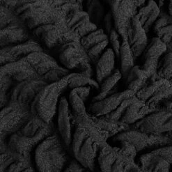 4-Piece Universal Stretch Spandex Folding Chair Covers With Skirt Removable Washable Protective Slipcovers, Black