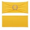50-Pieces Stretch Spandex Chair Sashes Chair Slipcover/Cover And Stretch Chair Sash, Golden Yellow